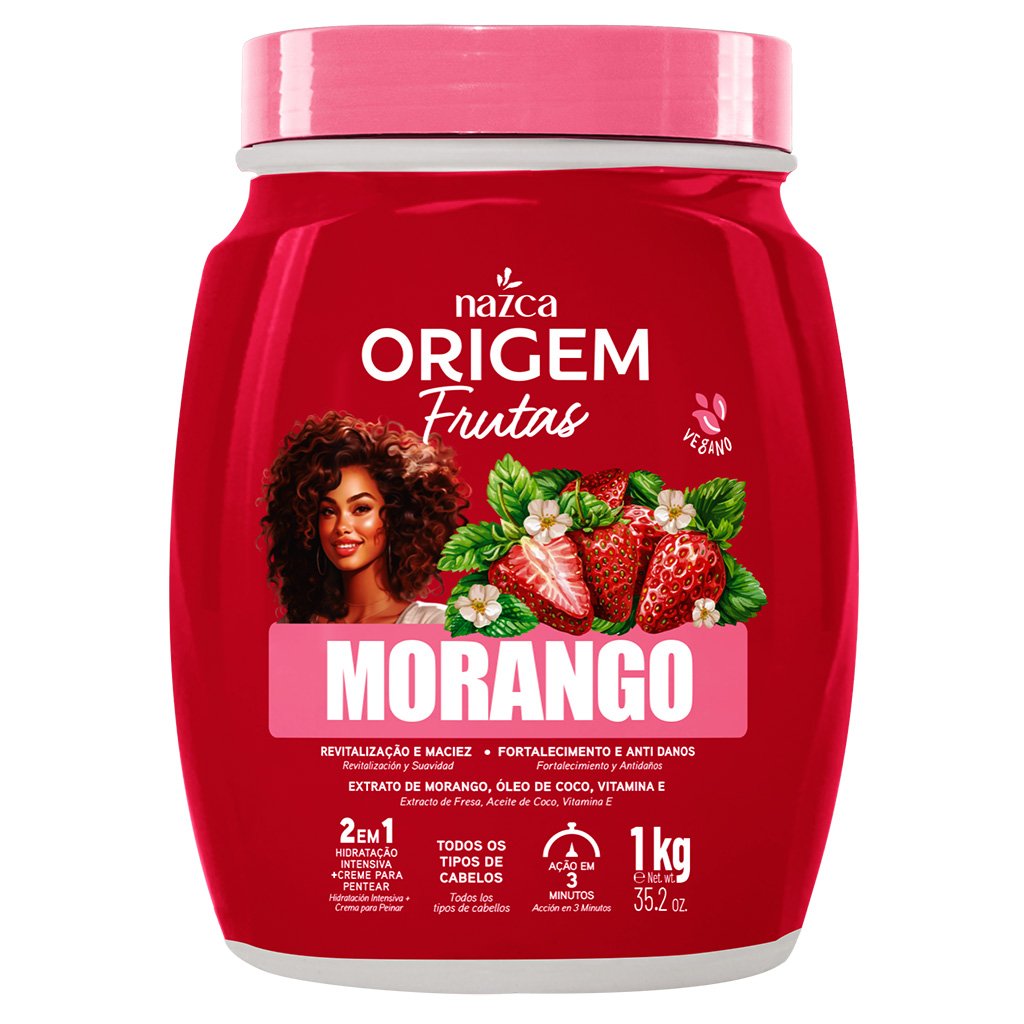 CREME ORIGEM FRUTAS 2 EM 1 MORANGO 1KG
