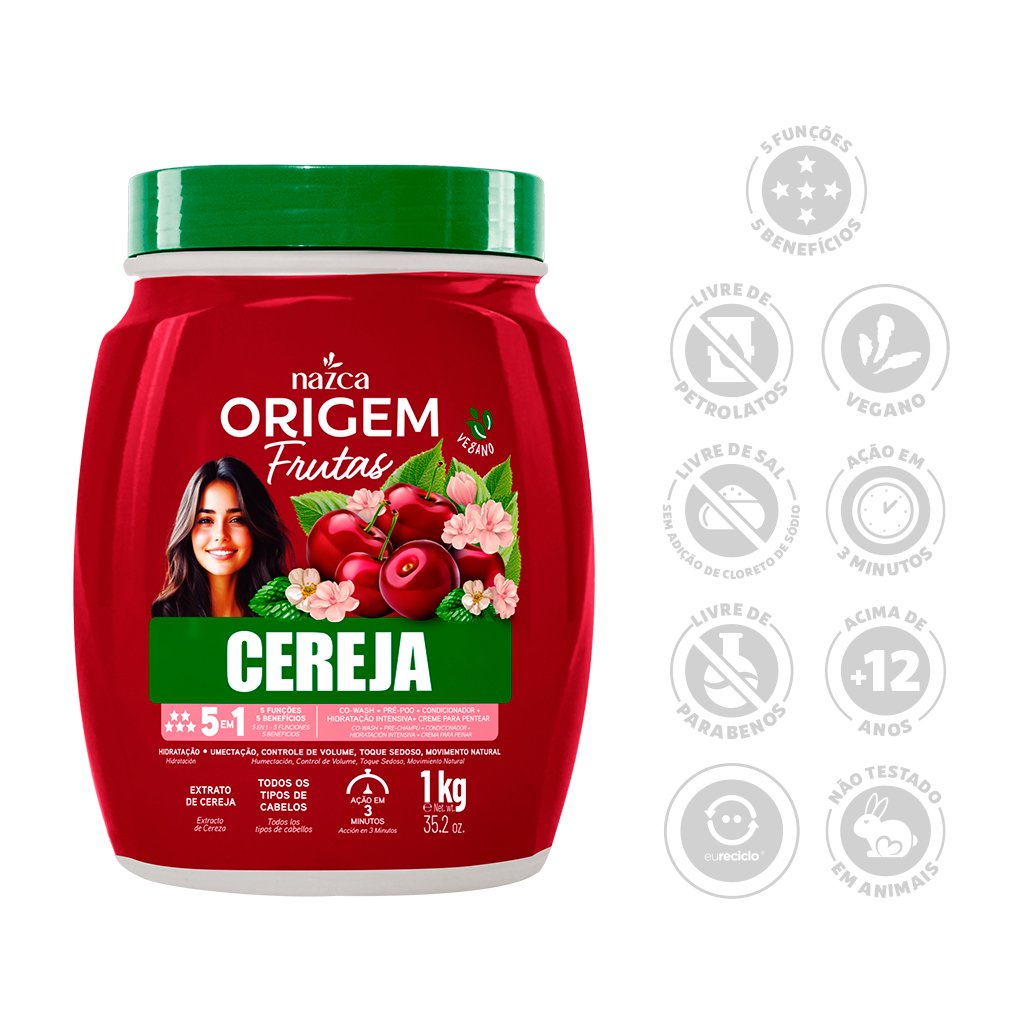 ORIGEM FRUTAS 5 EM 1 CEREJA 1 KG