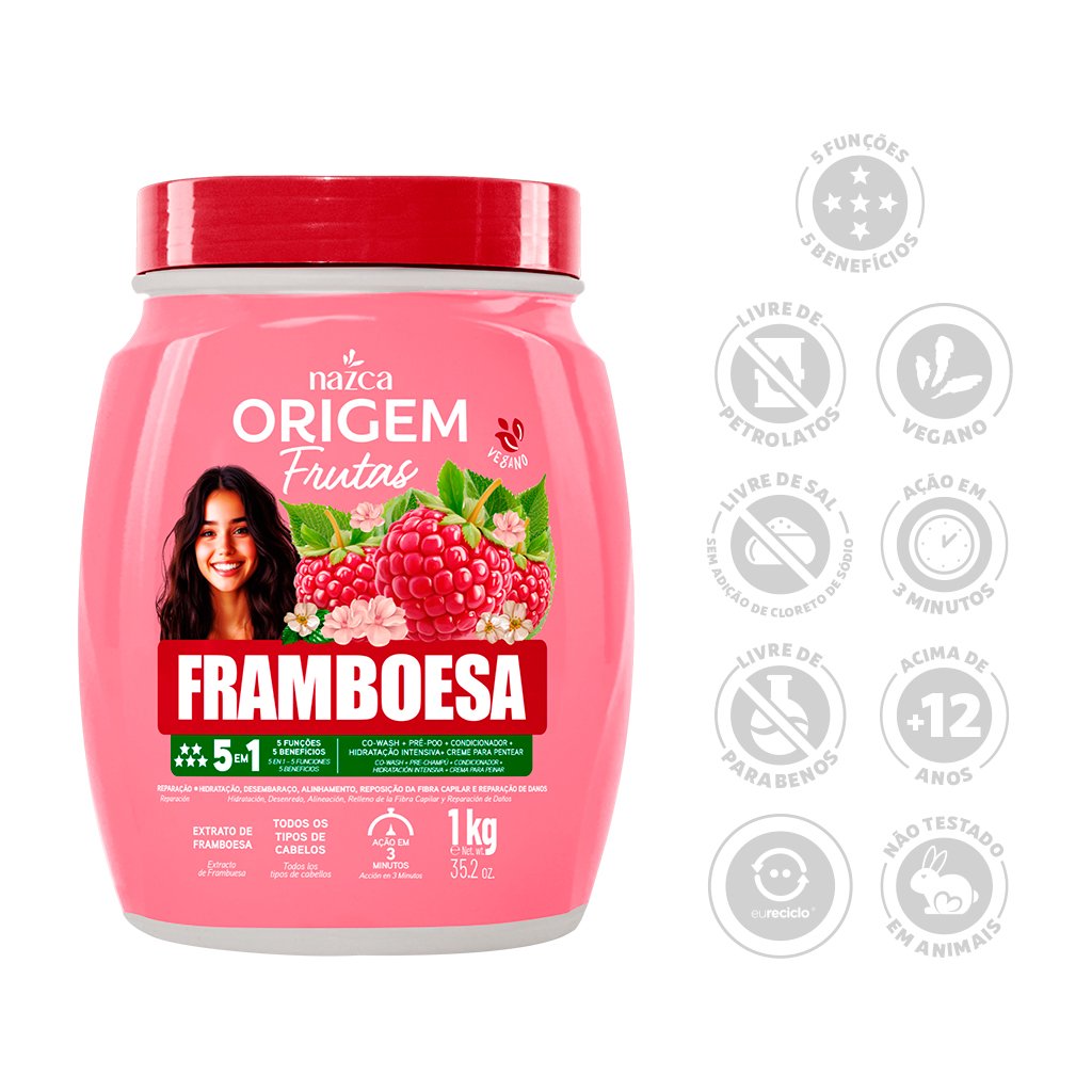 CREME ORIGEM FRUTAS 5 EM 1 - FRAMBOESA