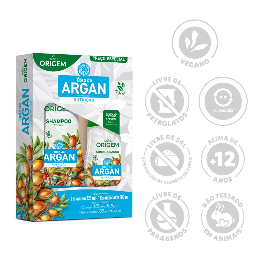 Kit Shampoo e Condicionador Óleo de Argan