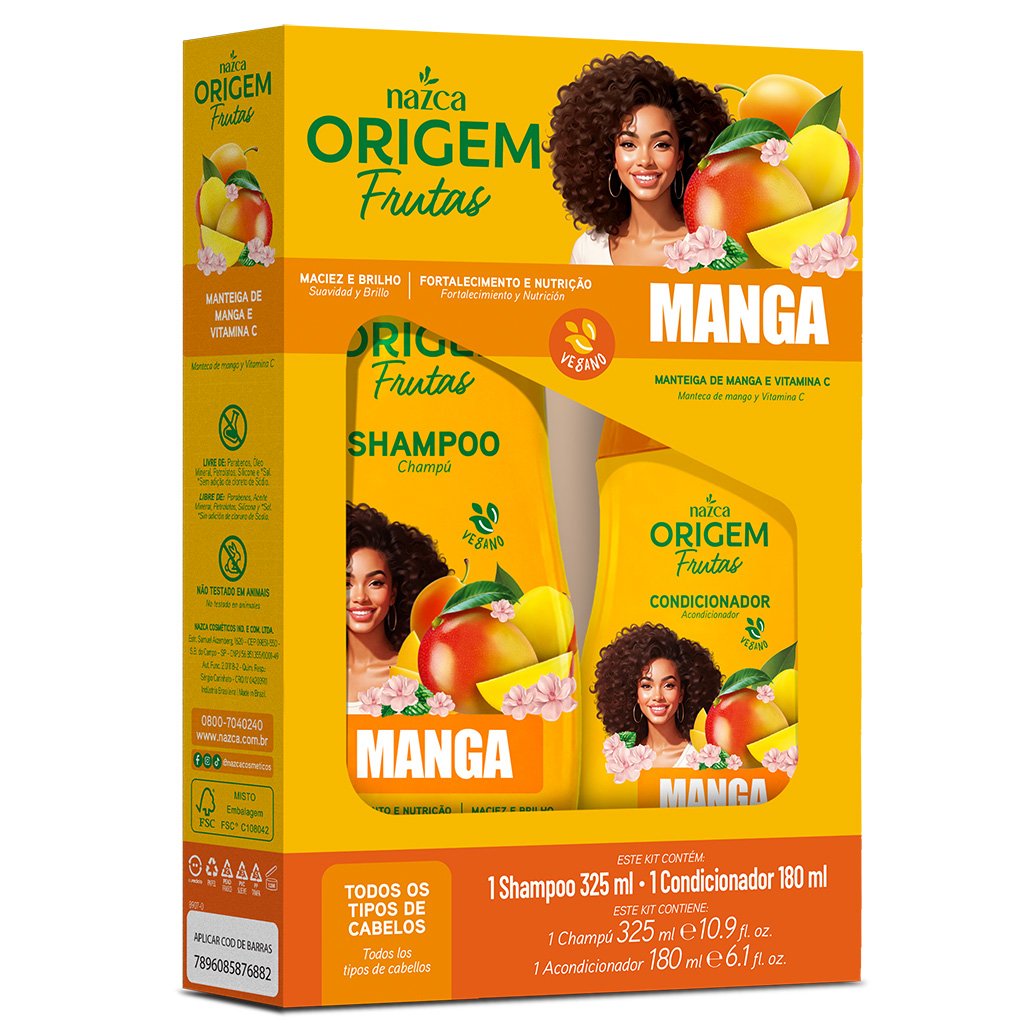 KIT SHAMPOO E CONDICIONADOR ORIGEM FRUTAS MANGA