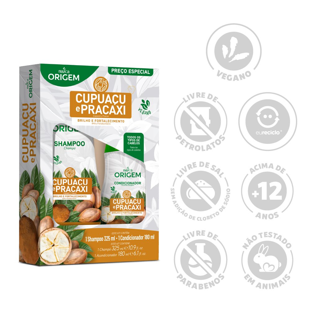 SHAMPOO E CONDICIONADOR CUPUAÇU E PRACAXI