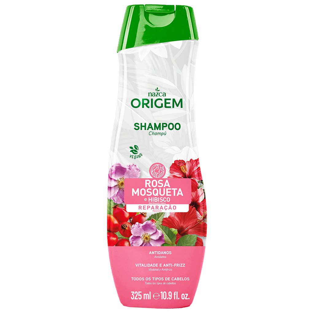 Shampoo Rosa Mosqueta e Hibisco