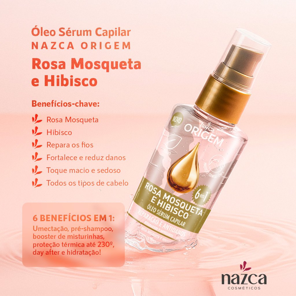 ORIGEM OLEO SERUM COND ROSA MOSQUETA E HIBISCO 50ML